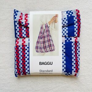 BAGGU Standard Reusable Shopping Bag Market Blue